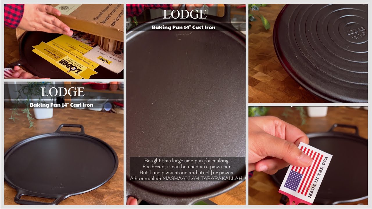 Making Pizza with the 14 inch Lodge Cast Iron Pizza Baking Pan (best pizza  crust!) 