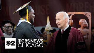 Chicago native, Morehouse College valedictorian calls for cease-fire in Gaza in front of Biden