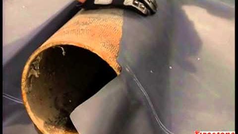 PondGard Installation - Detail 15 Fitting Firestone PondGard Panels around Pipes