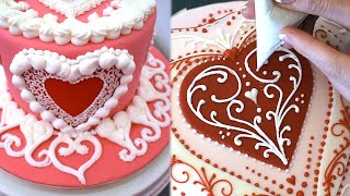 Vintage Valentine Cakes! Decorating Heart Cakes in old school style