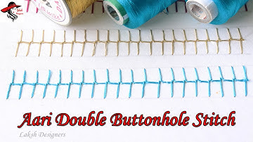Aari Double Buttonhole Stitch Tutorial for Beginners | aari work basic stitches free online class