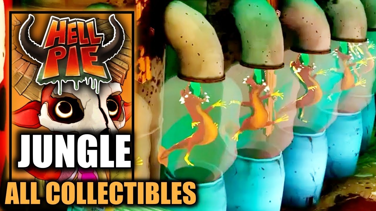 Hell Pie - Jungle - All Collectibles - Candymeat, Lucky Cats, Ingredients & Unilambs Walkthrough