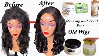 How To Make Your Old Wigs Look New| Revamp And Treat  your wigs / Keratin Hair Treatment