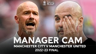 Erik ten Hag v Pep Guardiola | MANAGER CAM | Man City v Man United | Emirates FA Cup Final 22-23 screenshot 5