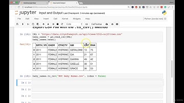 [4] Input and Output - Export DataFrame to CSV File with the  to csv Method
