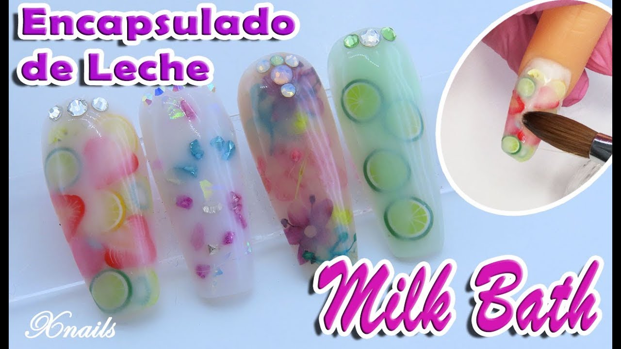 Como hacer Milk Bath - BAÑO DE LECHE 💅 Tendencias en UÑAS ACRILICAS -  thptnganamst.edu.vn