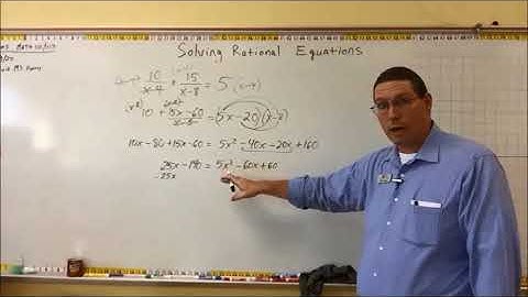Solve Rational Equations Part 2 - Mr. Ryan