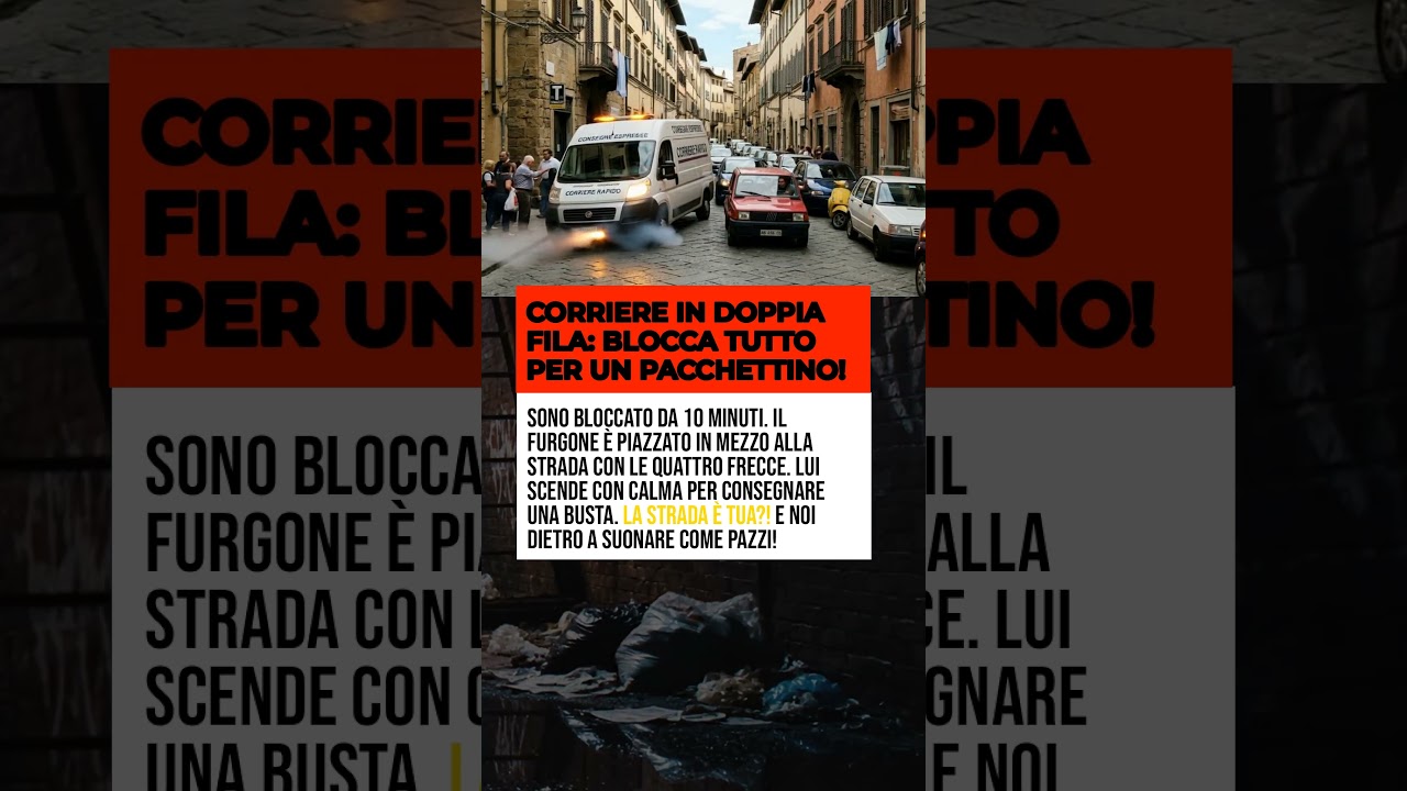 CORRIERE IN DOPPIA FILA: BLOCCA TUTTO PER UN PACCHETTINO!