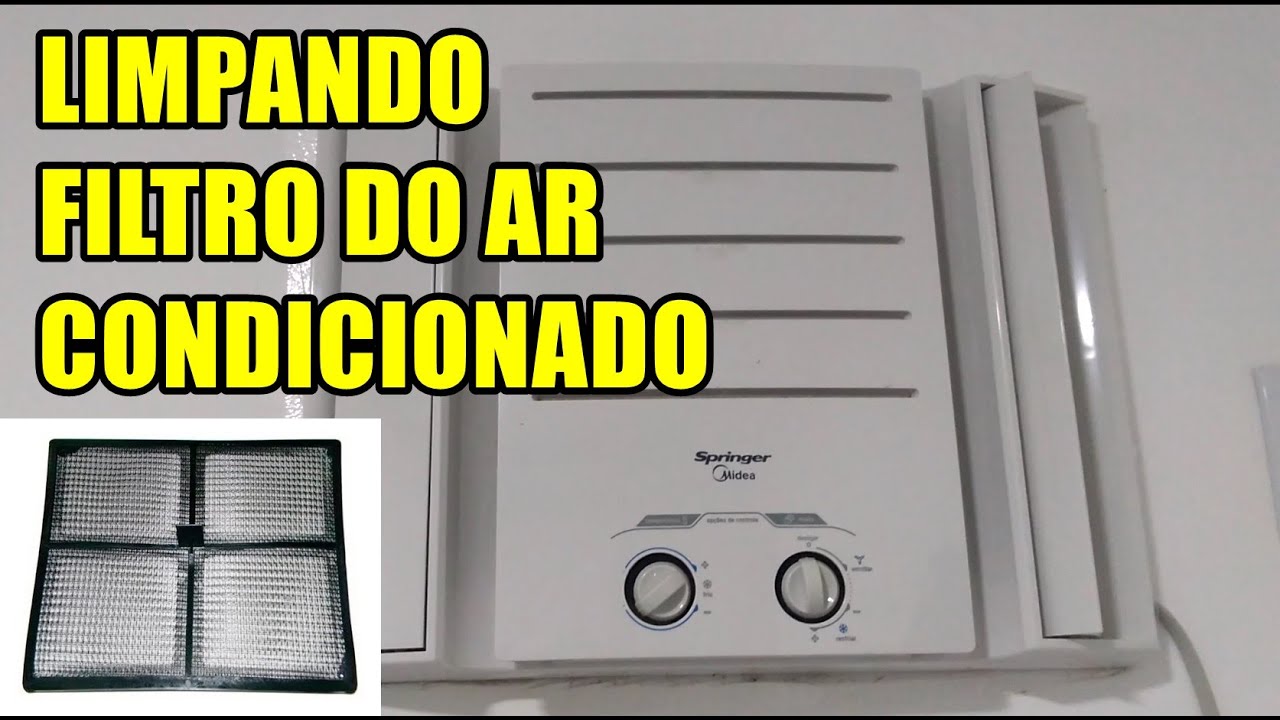 Como tirar e fazer a limpeza do filtro do ar condicionado de janela ...