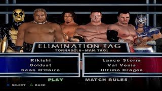 WWE SmackDown! HCTP - Rikishi,Goldust,SeanO'Haire VS LanceStorm,ValVenis,UltimoDragon