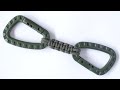 How to make a Paracord "double" Carabiner Keychain Lanyard - Cobra Knot - CBYS Tutorial - DIY