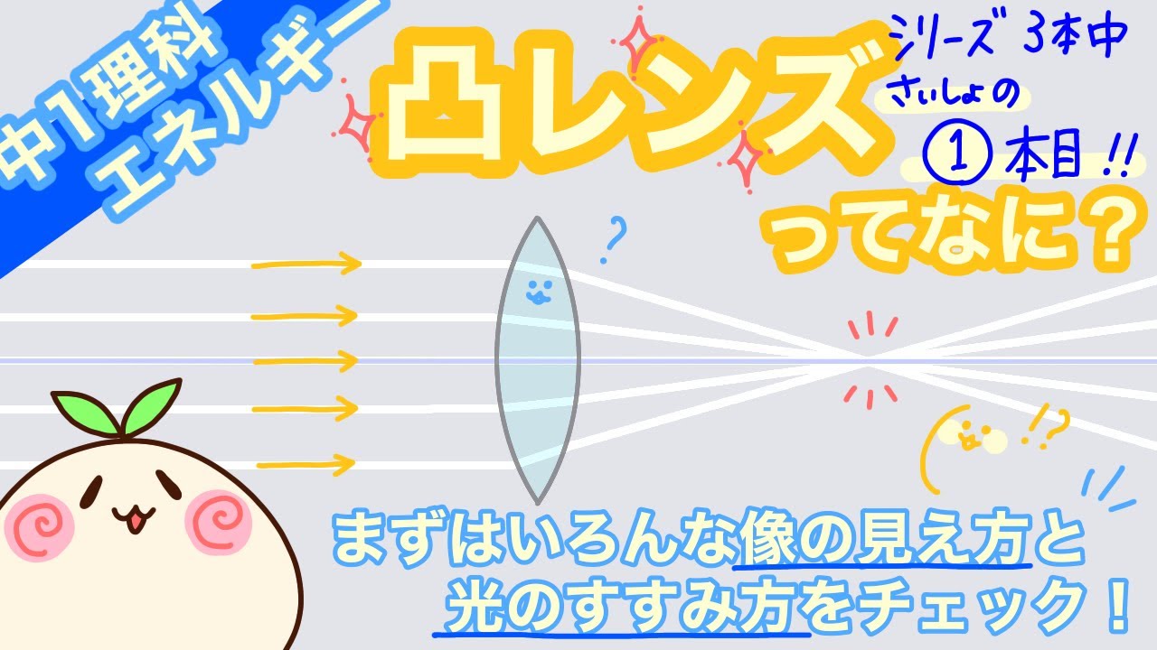 【中1理科p5】凸レンズってなに？さらっとしくみの確認から【①／シリーズ３本中】