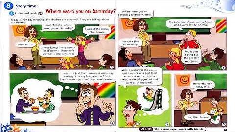 English Year 3 - Where Were You on Saturday?