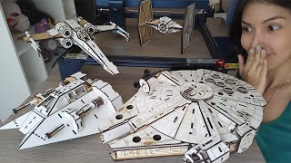 MAKING all the legendary STARWARS ships in MDF using the ATOMSTACK A20 PRO