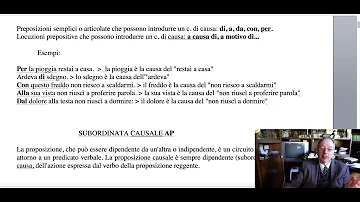 Che congiunzione causale?