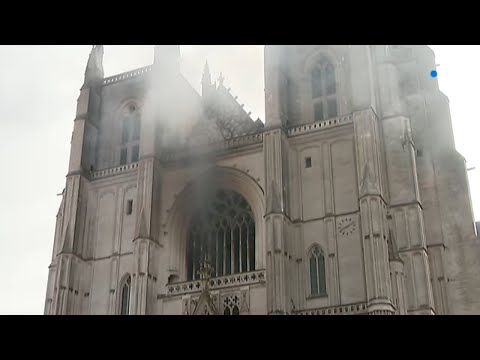 Nantes : incendie à la cathédrale Saint-Pierre / Saint-Paul le 18 juillet 2020