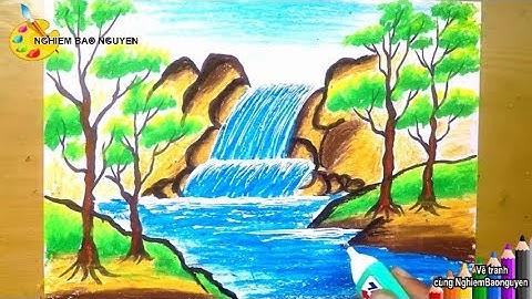 Vẽ tranh phong cảnh: Thác nước/How to Draw a Waterfall