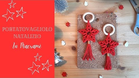 Portatovagliolo Stella in Macramé Tutorial DIY / Macramé Napkin Ring / Macramé Star