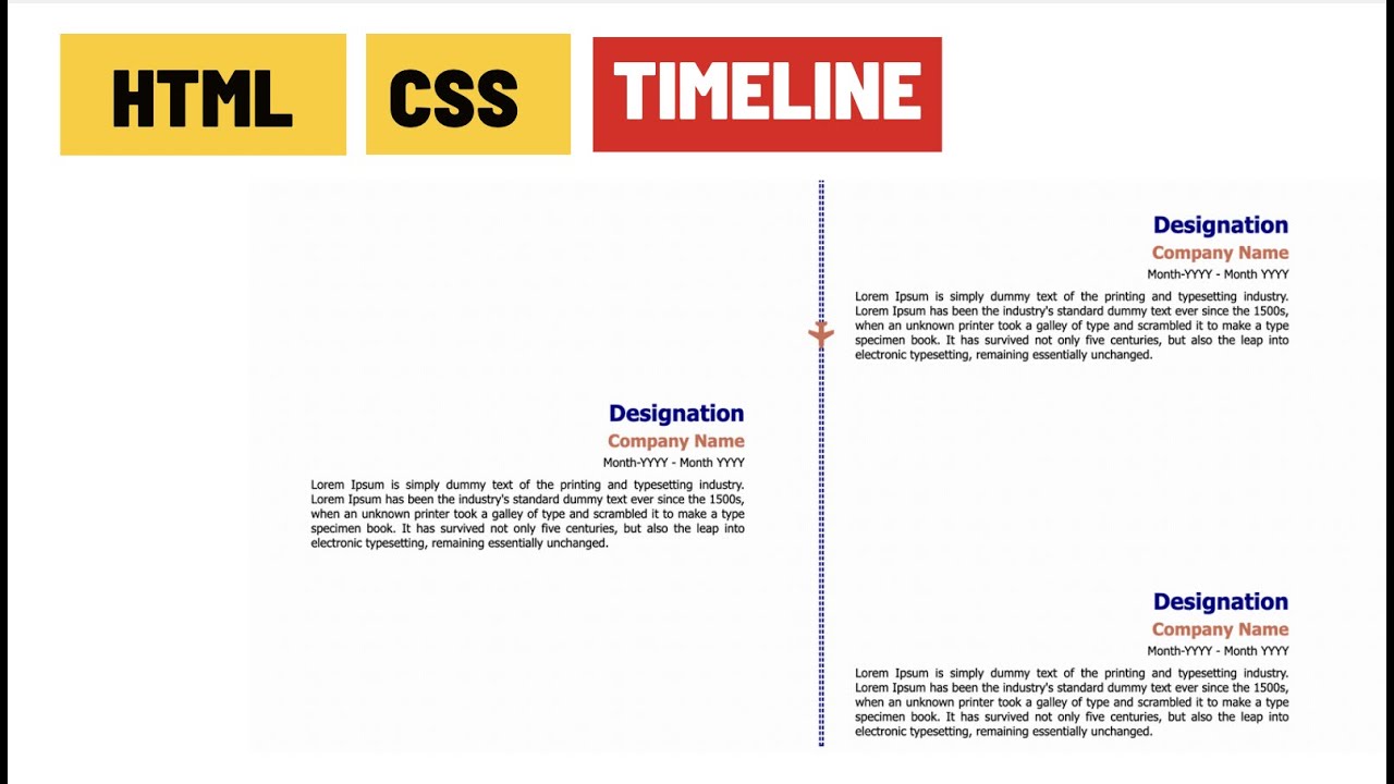 How to make animated response HTML CSS timeline