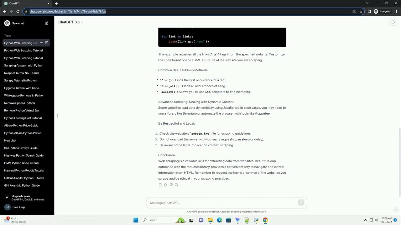 how to scrape data python YouTube