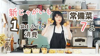 【七変化】新じゃが1袋使い切り常備菜【節約作り置き/時短/1人暮らしでも/保存方法】