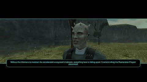 Star Wars KOTOR II - Telos Restoration Zone - Czerka Site (Gameplay)