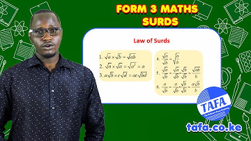 FORM 3 MATHEMATICS - SURDS - THE ACHIEVERS FOCUS ACADEMY (TAFA