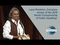 Luisa montalvo 2nd place winner of 2019 world championship of public speaking