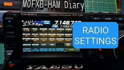 YAESU FT-710 SETTINGS MENUS