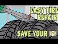 HOW TO FIX - Nail In Tire / Flat Tire