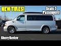 Tv in the back 2019 gmc savana  explorer vans 7 passenger road trip van  sherry review