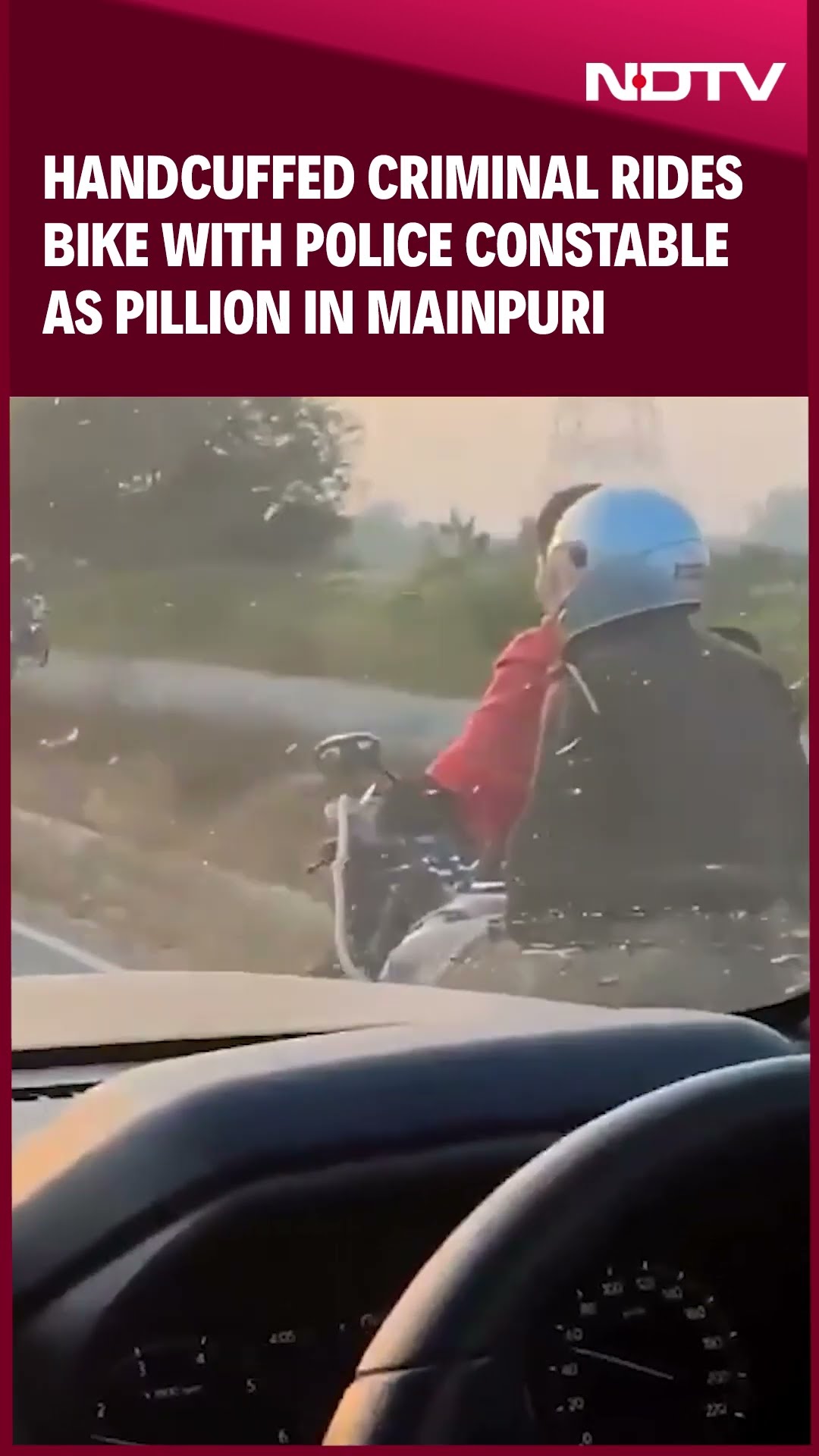Uttar Pradesh News | Handcuffed Criminal Rides Bike With Police Constable As Pillion In Mainpuri