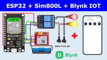 ESP32 Sim800L Blynk Home automation || esp32 sim800l blynk || arduino sim800l blynk || Sim800L GPRS