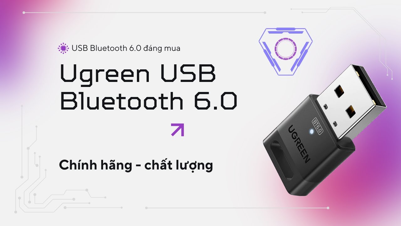USB Bluetooth 6.0 Ugreen – Cắm Là Dùng, Kết nối đa thiết bị giải quyết được vấn đề Micro tai nghe
