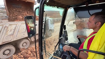 Caterpillar 385C Excavator Loading Trucks - Operator View - Labrianidis Mining Works