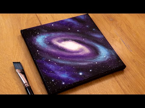How To Draw a Galaxy  Easy Galaxy Acrylic Painting Tutorial for Beginners