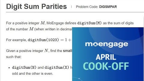 Digit Sum Parities Problem|| #CodeChef Problem|| April Cook-Off