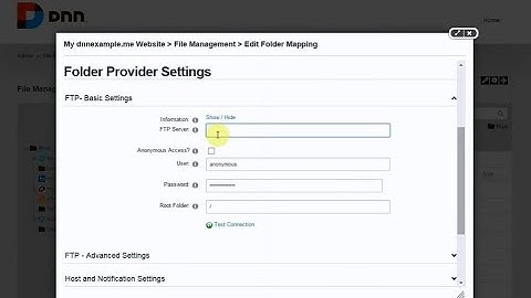 DNNGlobalStorage FTP Provider Setup