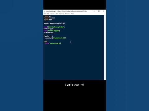 Play russian roulette with Python! #python #programming #tutorial # ...
