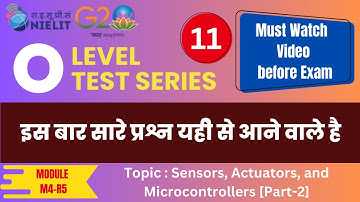 Most Important MCQ || Sensors, Actuators, and Microcontrollers -2 || O Level | ALevel | CCC
