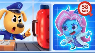 security check safety rules kids police cartoon sheriff