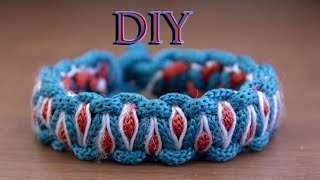 How to Make a Stitched Solomons Dragon Paracord Bracelet Tutorial without buckle // DIY