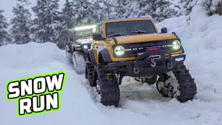 Traxxas Trx4 Bronco and Axial SCX10 III Snow Run