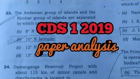 Cds 2019 general knowledge paper solved part 2 |gk question paper cds 2019|