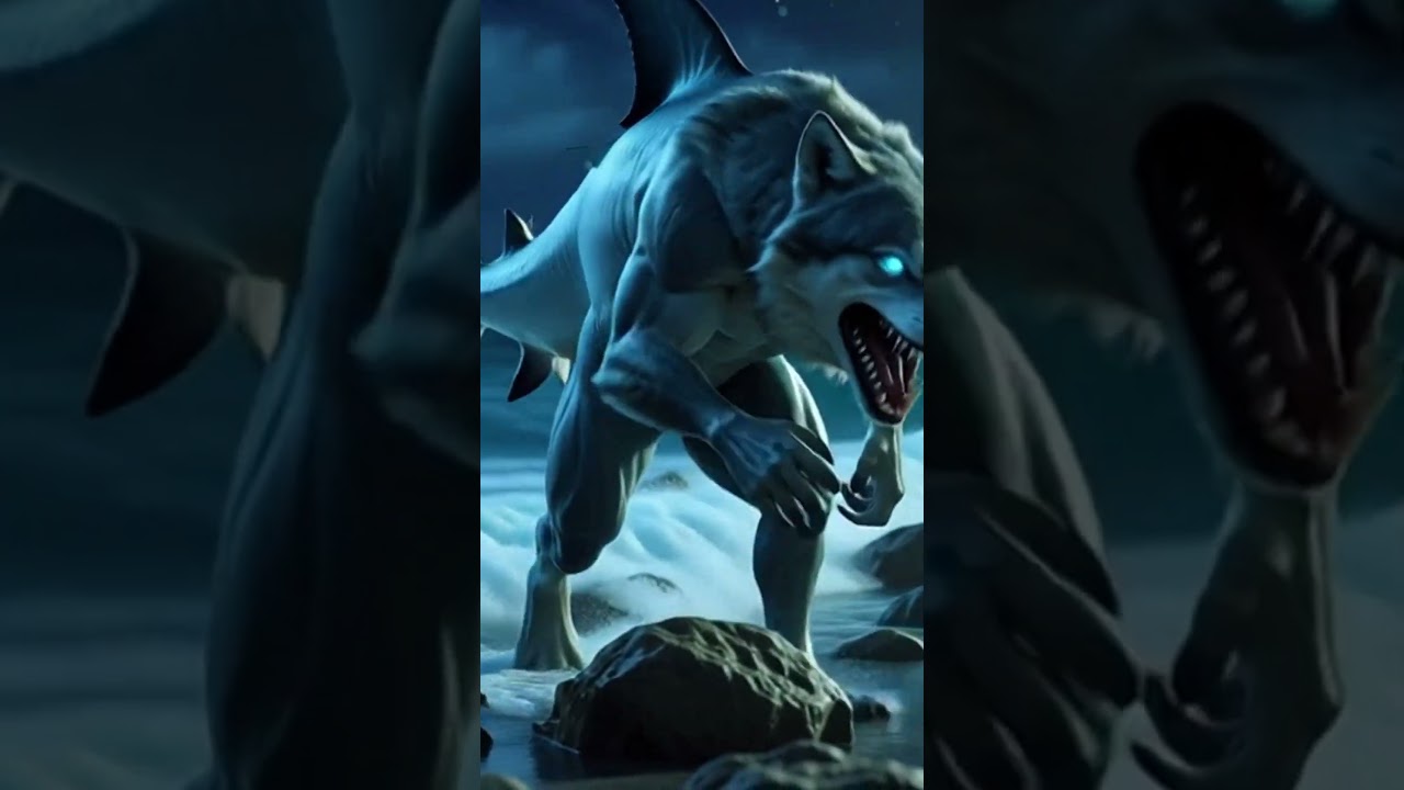 🐺🦈 Sharkwolf (Wolf + Great White Shark)  