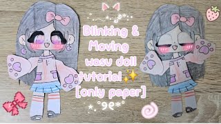 NO WIRE blinking and moving wasu doll tutorial 🌷🎀✨️🍓🌸⭐️💫@CRAFTYDIY15 