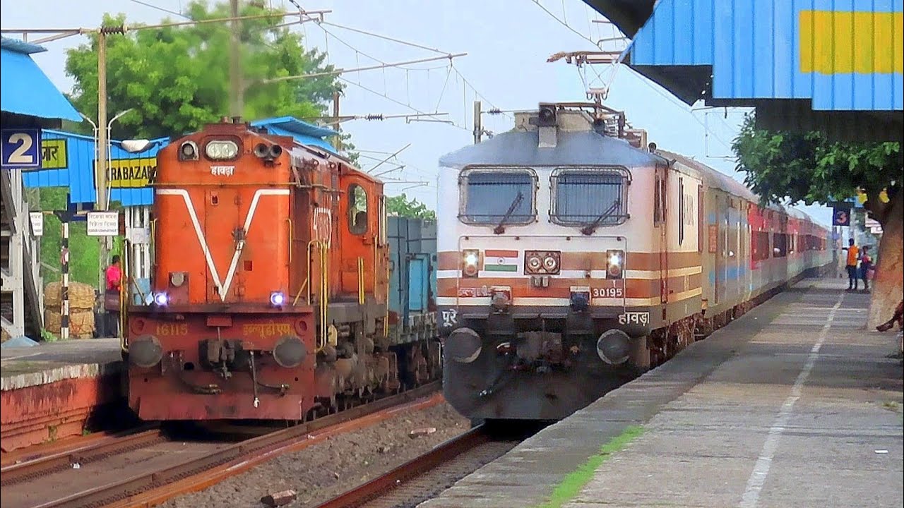 Dangerous 130 Kmph RAJDHANI overtakes ALCo | WAP 7 vs ALCo