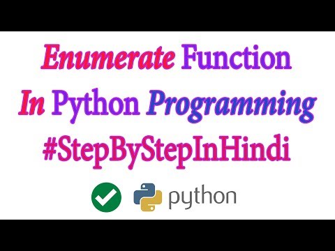 Enumerate Function In Python In Hindi