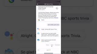 Play Olympic Sports Trivia with Google Assistant - 2018 Pyeongchang Winter Olympics screenshot 5