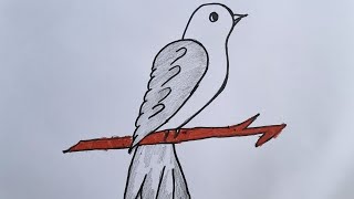 How to draw bird from 2 number/Bird Drawing With Number 2 Easy